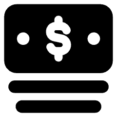 Bill Dollar 1 Icon from Core Solid Set