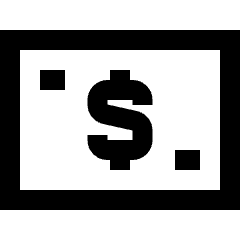 Bill Dollar 2 Icon from Sharp Line Set