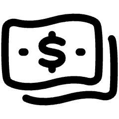 Bill Dollar 4 Icon from Plump Line Set