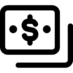 Bill Dollar 4 Icon from Core Line Set