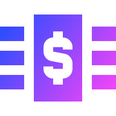 Bill Stack Icon from Sharp Gradient Set