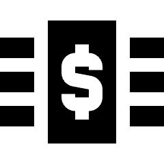 Bill Stack Icon from Sharp Solid Set