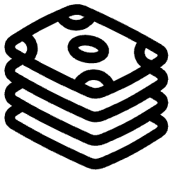 Bill Stack Icon from Plump Line Set