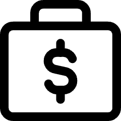 Briefcase Dollar Icon from Core Line Set