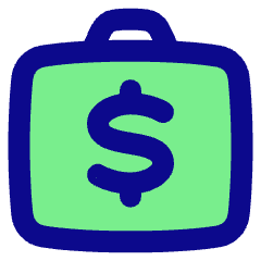 Briefcase Dollar Icon from Plump Pop Set