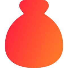 Cash Bag Solo Icon from Core Gradient Set