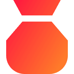 Cash Bag Solo Icon from Sharp Gradient Set