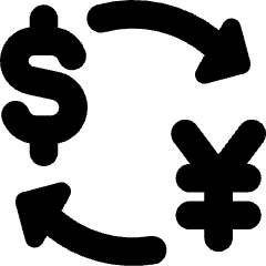 Cash Exchange Rate Icon from Core Solid Set