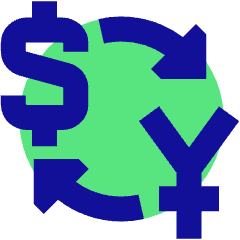 Cash Exchange Rate Icon from Sharp Pop Set