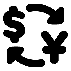 Cash Exchange Rate Icon from Plump Solid Set