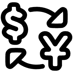 Cash Exchange Rate Icon from Plump Line Set