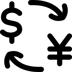 Cash Exchange Rate Icon from Flex Line Set