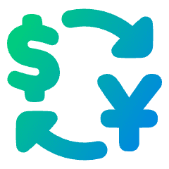 Cash Exchange Rate Icon from Plump Gradient Set