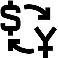 Cash Exchange Rate Icon from Sharp Line Set