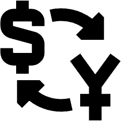 Cash Exchange Rate Icon from Sharp Remix Set