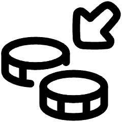 Cash Income Icon from Plump Line Set