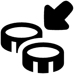 Cash Income Icon from Plump Solid Set