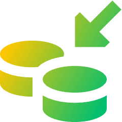 Cash Income Icon from Sharp Gradient Set