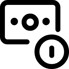 Cash Money Currency Icon from Core Line Set