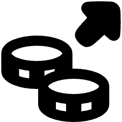 Cash Outgoing Icon from Plump Remix Set