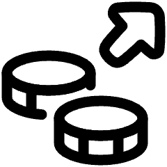 Cash Outgoing Icon from Plump Line Set