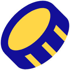 Coin Diagonal Icon from Sharp Pop Set