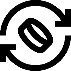 Coin Flip Icon from Sharp Line Set