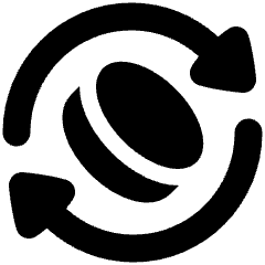 Coin Flip Icon from Plump Solid Set