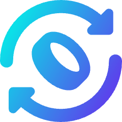 Coin Flip Icon from Core Gradient Set