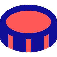 Coin Horizontal Icon from Sharp Pop Set