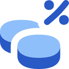 Coin Profit Percentage Icon from Flex Flat Set