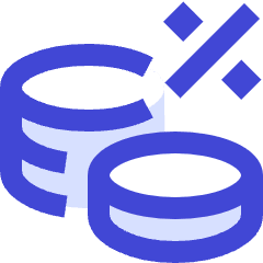 Coin Profit Percentage Icon from Sharp Duo Set