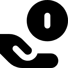 Coin Share Icon from Core Solid Set