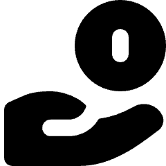 Coin Share Icon from Micro Solid Set