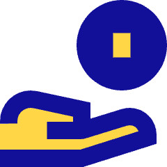 Coin Share Icon from Sharp Pop Set