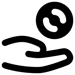 Coin Share Icon from Plump Remix Set