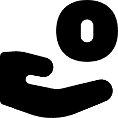 Coin Share Icon from Flex Solid Set