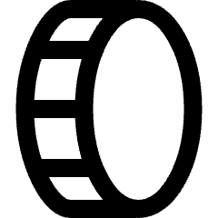 Coin Vertical Icon from Sharp Line Set