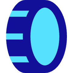 Coin Vertical Icon from Sharp Pop Set