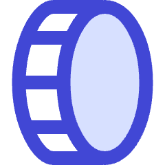 Coin Vertical Icon from Sharp Duo Set
