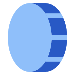 Coin Vertical Icon from Plump Flat Set