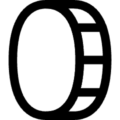 Coin Vertical Icon from Flex Line Set