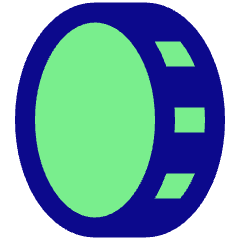 Coin Vertical Icon from Plump Pop Set