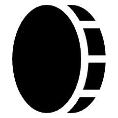 Coin Vertical Icon from Plump Solid Set