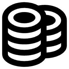 Coins Stack Icon from Plump Remix Set