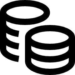 Coins Stack Icon from Sharp Line Set