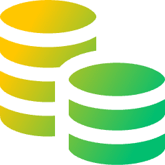 Coins Stack Icon from Sharp Gradient Set