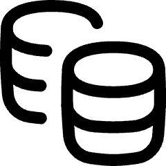 Coins Stack Icon from Flex Line Set