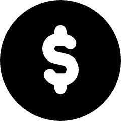 Dollar Circle Icon from Micro Solid Set