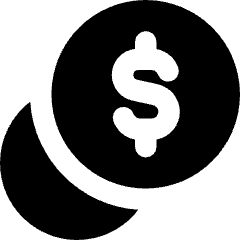 Dollar Coin 1 Icon from Core Solid Set